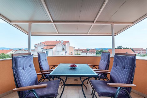Chorvátsko, Vodice, apartmány Marina -  apt. č. 4 - 1/4 - balkón