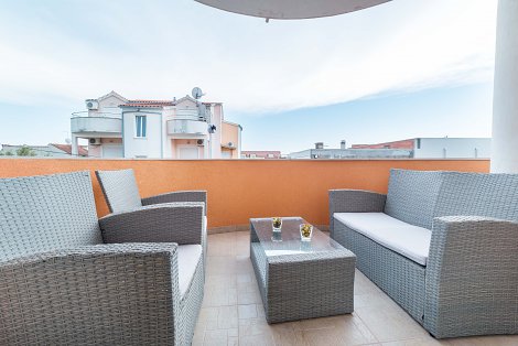 Chorvátsko, Vodice, apartmány Marina -  apt. č. 2 - 1/4+1 - balkón