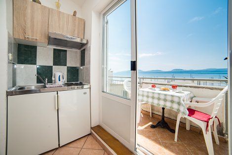 Chorvátsko, Gradac, apartmány Mirna  - 1/2 štúdio č. 1