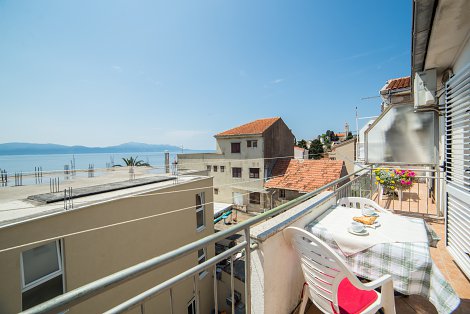 Chorvátsko, Gradac, apartmány Mirna  - 1/2 štúdio č. 2  - balkón