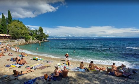 Chorvátsko, Kvarner, Lovran - hotel Park - pláž Peharovo
