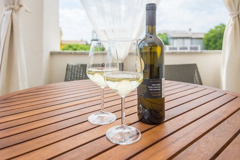 Chorvátsko, ostrov Vir, apartmány Ivanuševič Marija - červený apt. - apt. č. 2 - balkón