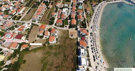 Chorvátsko, ostrov Vir, apartmány Ivanuševič Marija - poloha