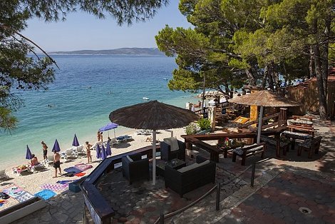 Chorvátsko, Baška Voda, apartmány Roza - pláž