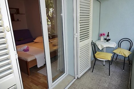 Chorvátsko, Baška Voda, apartmány Roza - 1/4 apt.  MORE - balkón