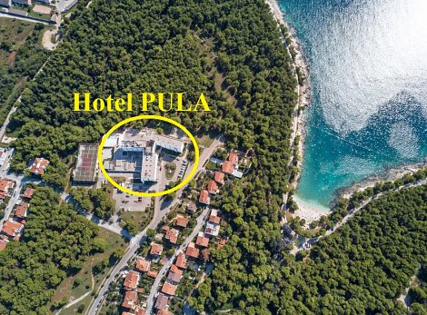 Chorvátsko, poloostrov Istria, Pula, hotel Pula