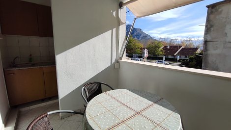 Chorvátsko, Omiš - Duče, štúdiá Marin - štúdio 3, 1/2+1 - balkón