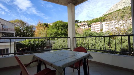Chorvátsko, Omiš - Duče, štúdiá Marin - štúdio 4, 1/2 - balkón