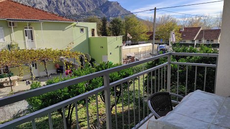 Chorvátsko, Omiš - Duče, štúdiá Marin - štúdio 6, 1/2+1  - balkón