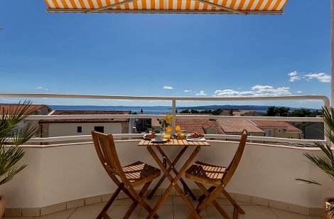 Chorvátsko, Promajna - apartmán Emili - balkón