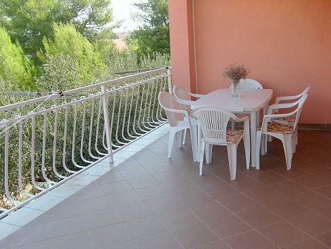 Chorvátsko, Vodice, apartmán Martina - apt. 2 - balkón