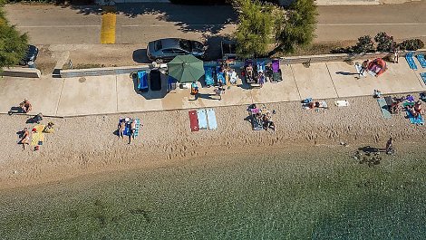 Chorvátsko, Vodice, apartmány Dadič - pláže